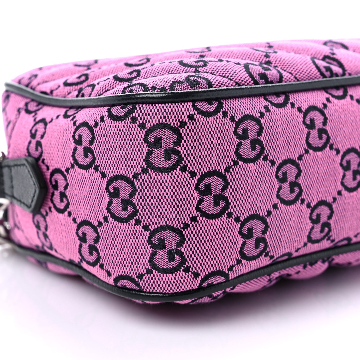 Gucci Monogram Multicolor Matelasse Diagonal Small GG Marmont Chain Shoulder Bag Pink Blue 8 of 9