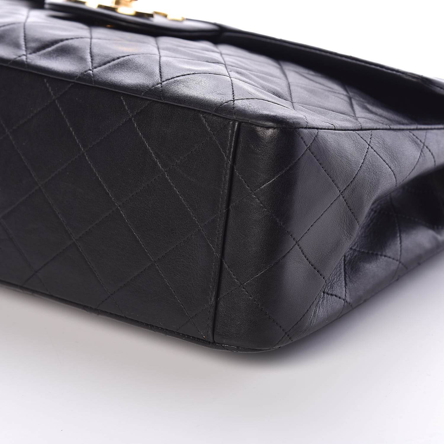 Chanel Lambskin Quilted XL Jumbo Single Flap Black 10 of 10