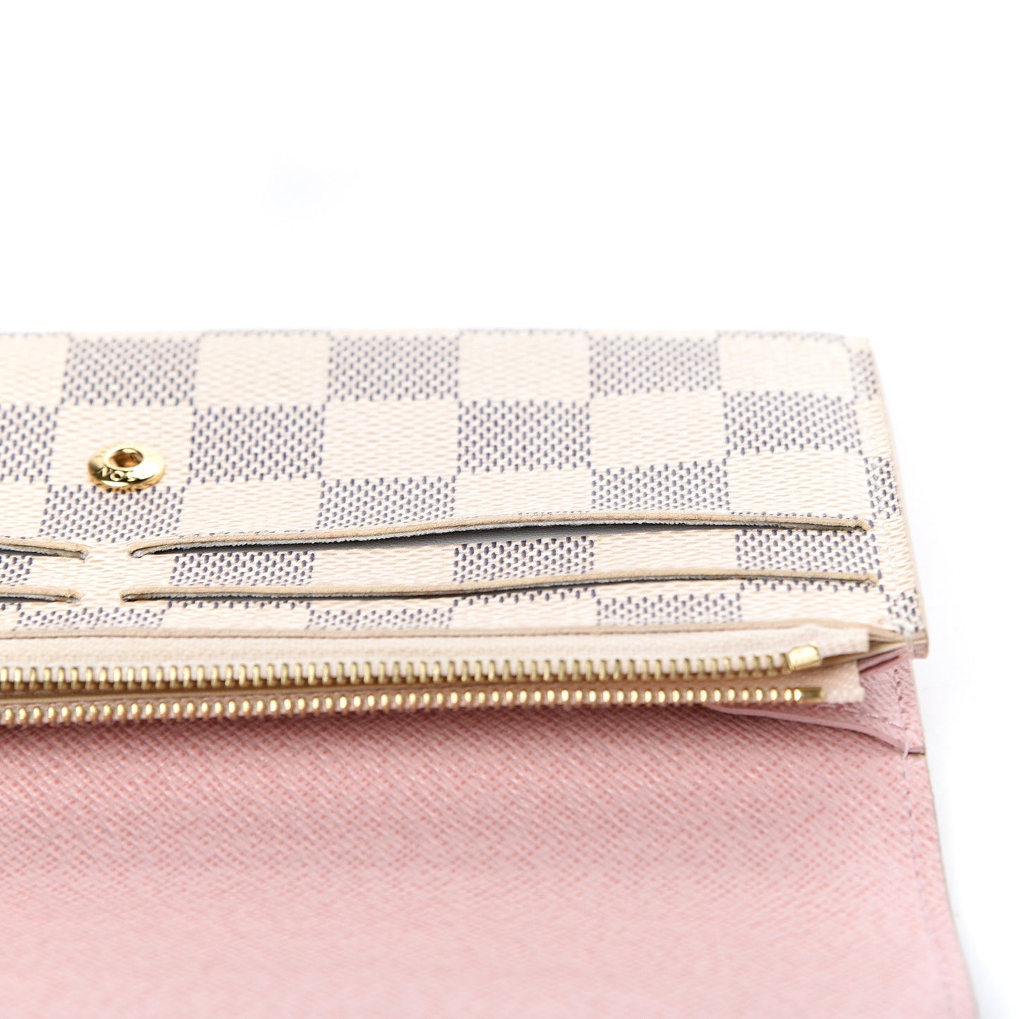 Damier Azur Emilie Wallet Rose Ballerine