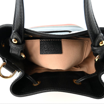 Gucci Glazed Textured Calfskin Web Small Ophidia Bucket Bag Black 6 of 10