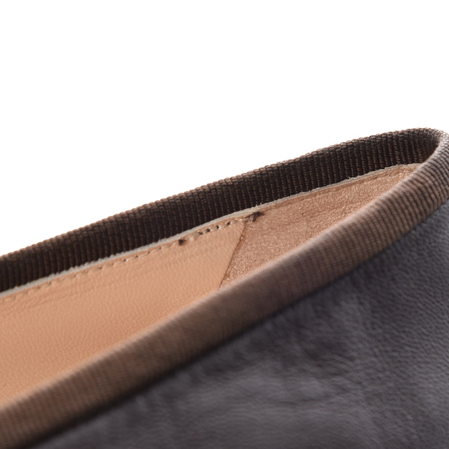 Lambskin CC Cap Toe Ballerina Flats 36 Brown Black