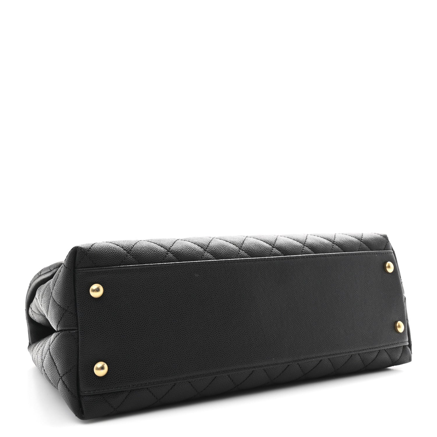 Chanel Caviar Lizard Quilted Medium Coco Handle Flap Black 4 of 11