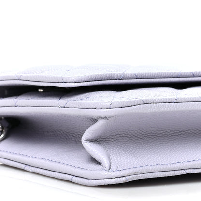 Chanel Caviar Quilted Wallet On Chain WOC Light Purple 10 of 11