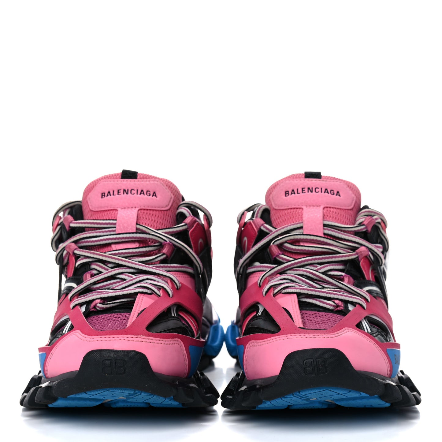 Mesh Nylon Metallic Fabric Womens Track Sneakers 40 Pink Blue