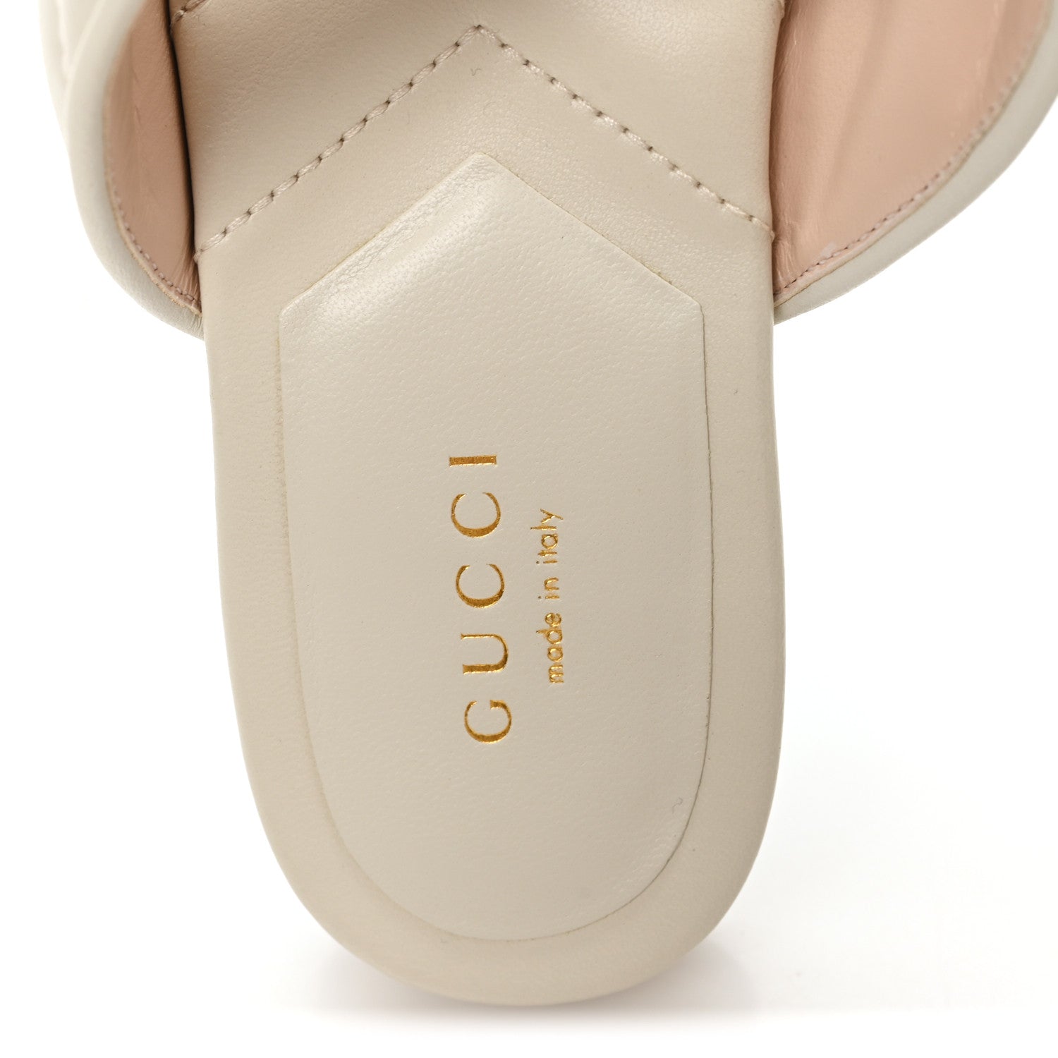 Gucci Nappa Charlotte Double G Marmont Thong Sandals 38 Mystic White 8 of 10