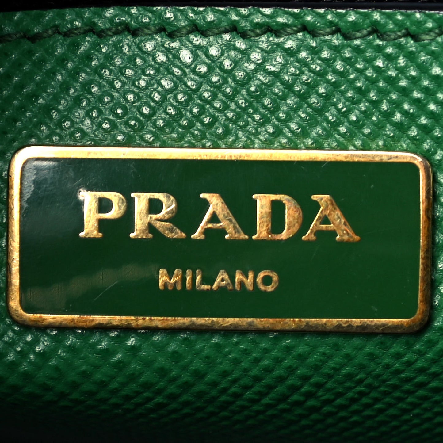 Saffiano Studded Bijou Tote Verde