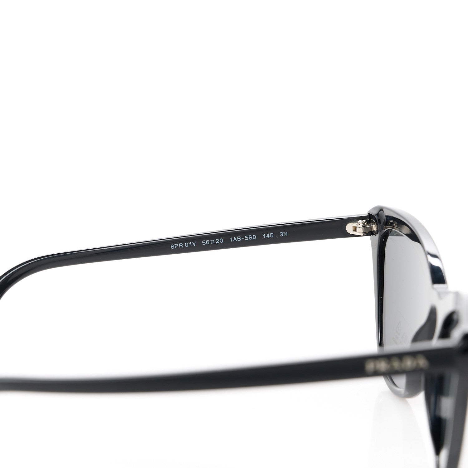 Prada Acetate Cat Eye Sunglasses SPR 01V Black 5 of 8