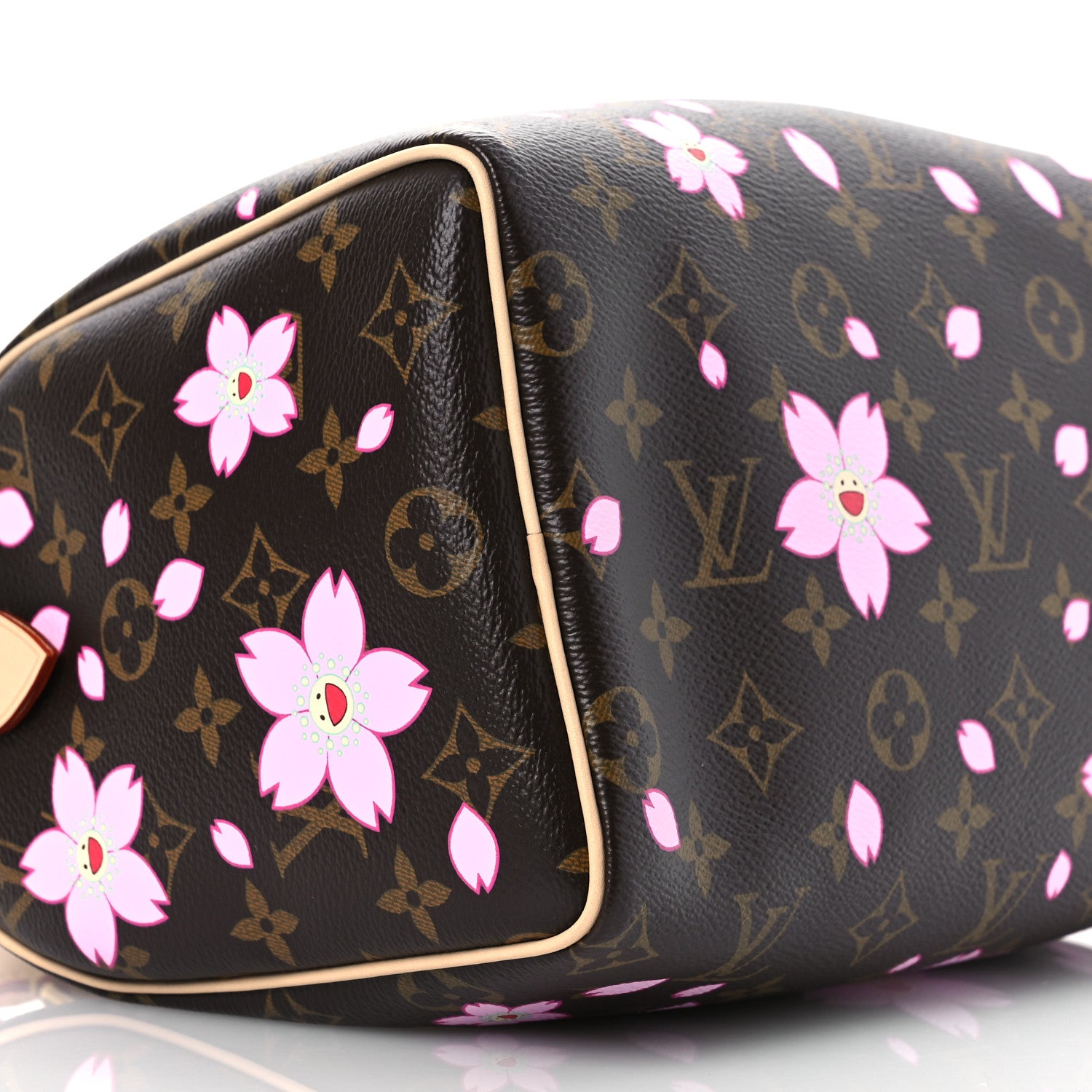 Louis Vuitton LV X TM Monogram Cherry Blossom Speedy Bandouliere 25 Sakura Brown 9 of 10