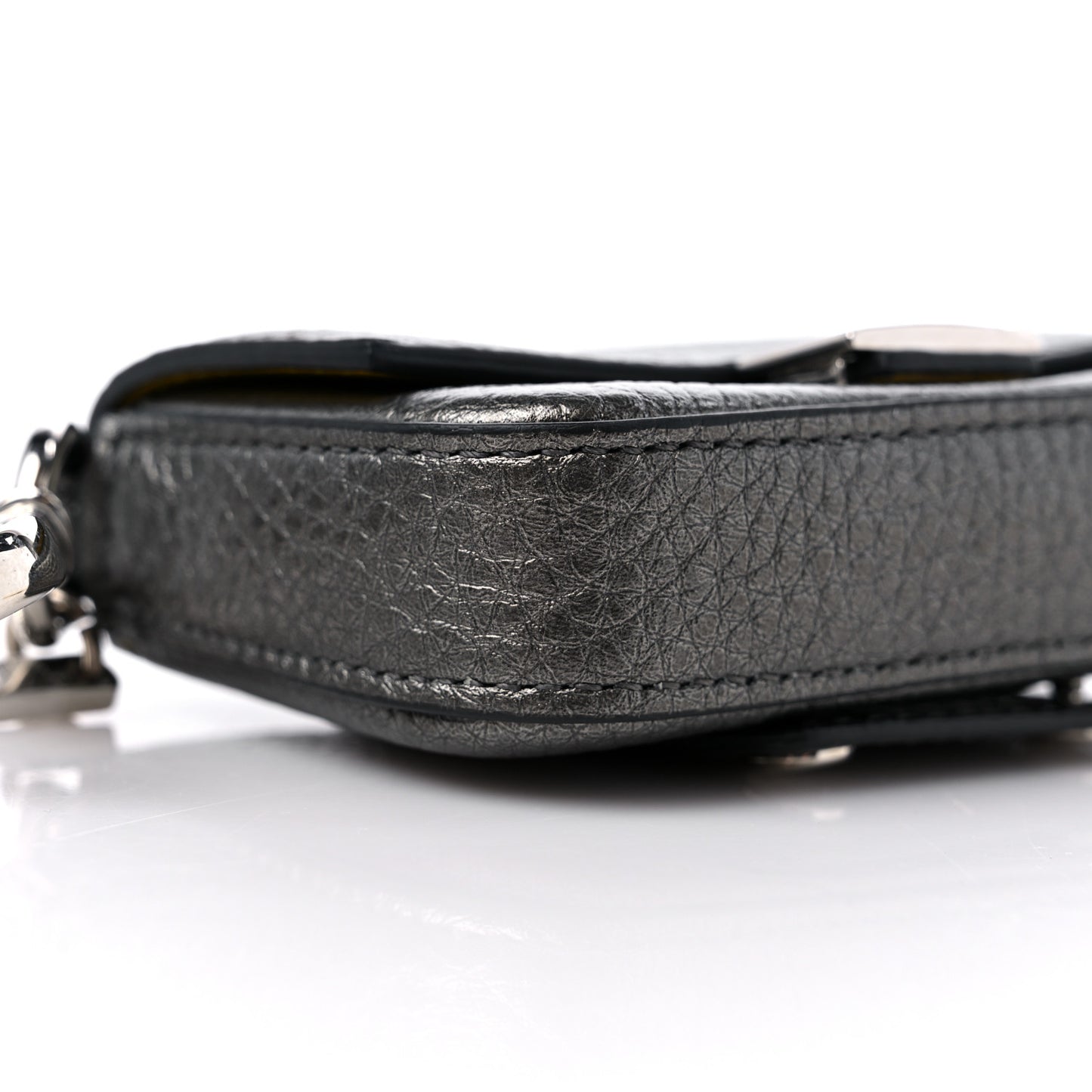 Cuoio Romano Lux Nano Baguette Charm Graphite