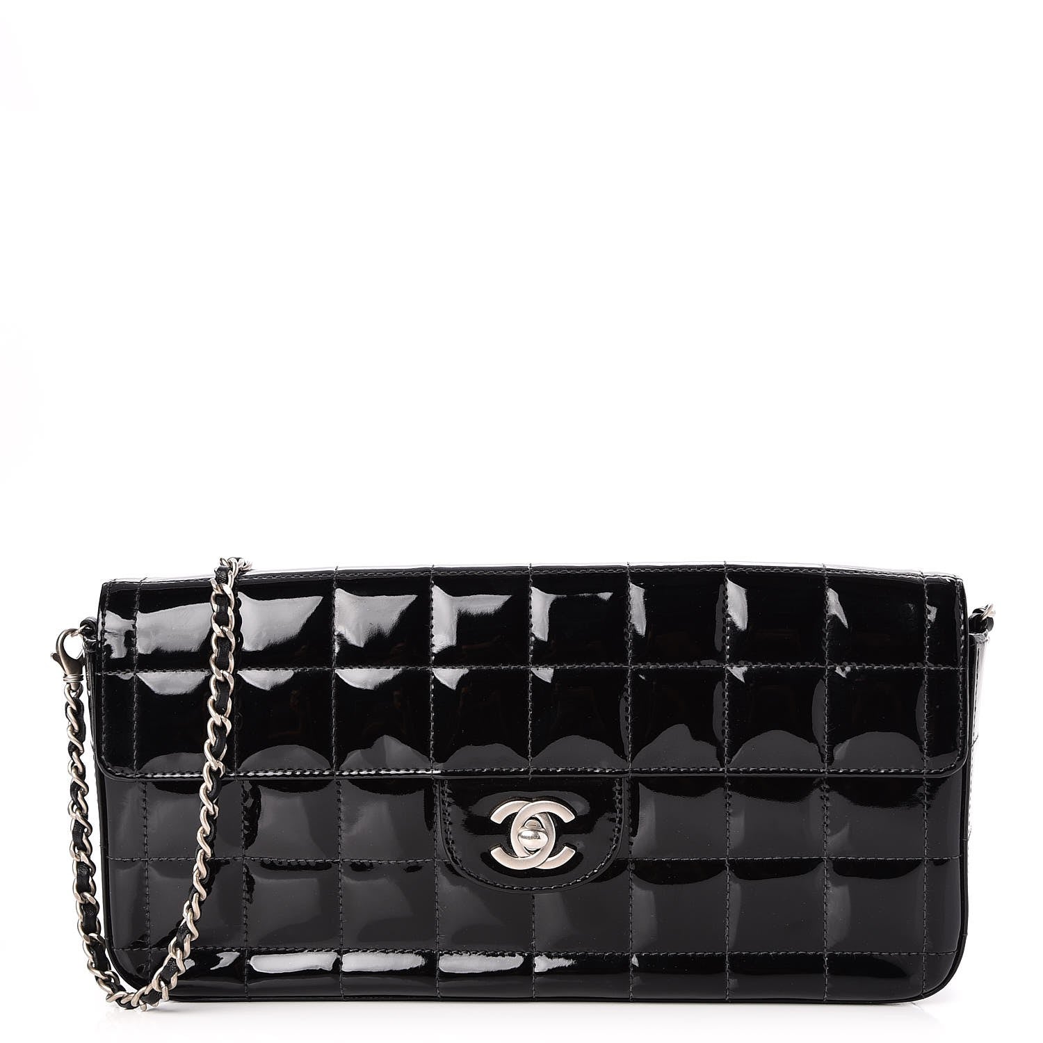 Chanel Patent East West Chocolate Bar Flap Black 1 of 7