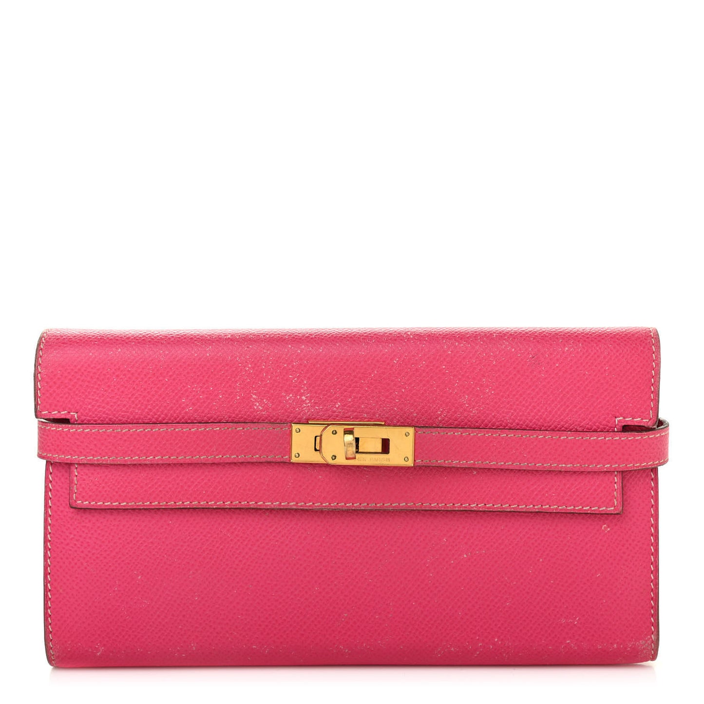 Epsom Kelly Longue Wallet Rose Tyrien