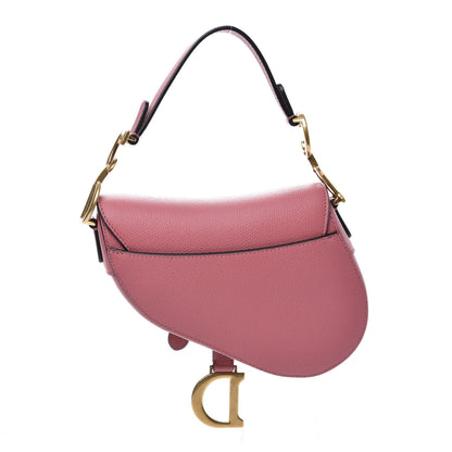 Christian Dior Grained Calfskin Mini Saddle Bag Pink 2 of 8