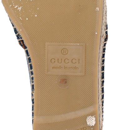 Gucci Denim GG Monogram Espadrilles 35 Blue Tea Cuir 6 of 12