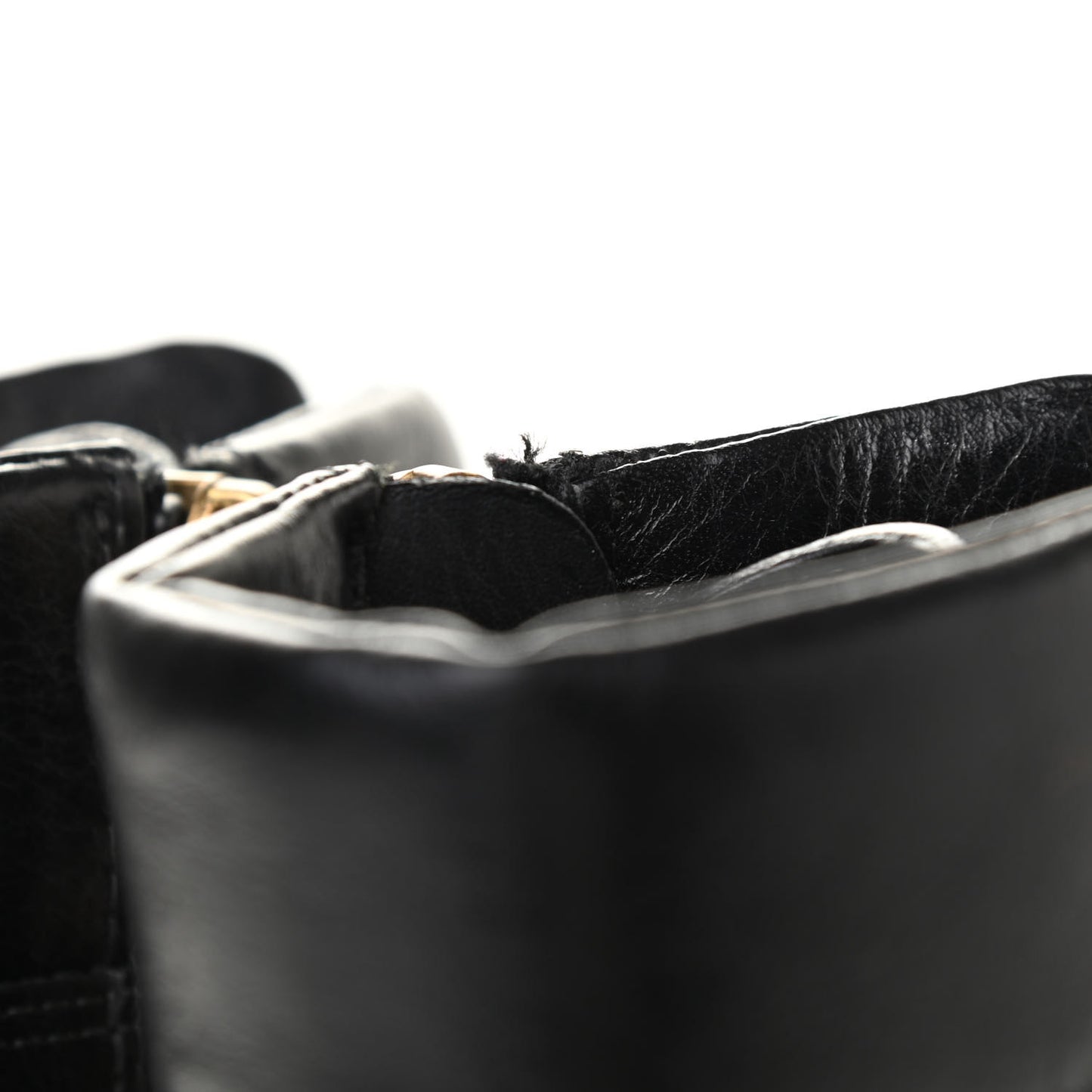 Shiny Calfskin Wildior Low Boot 36.5 Black