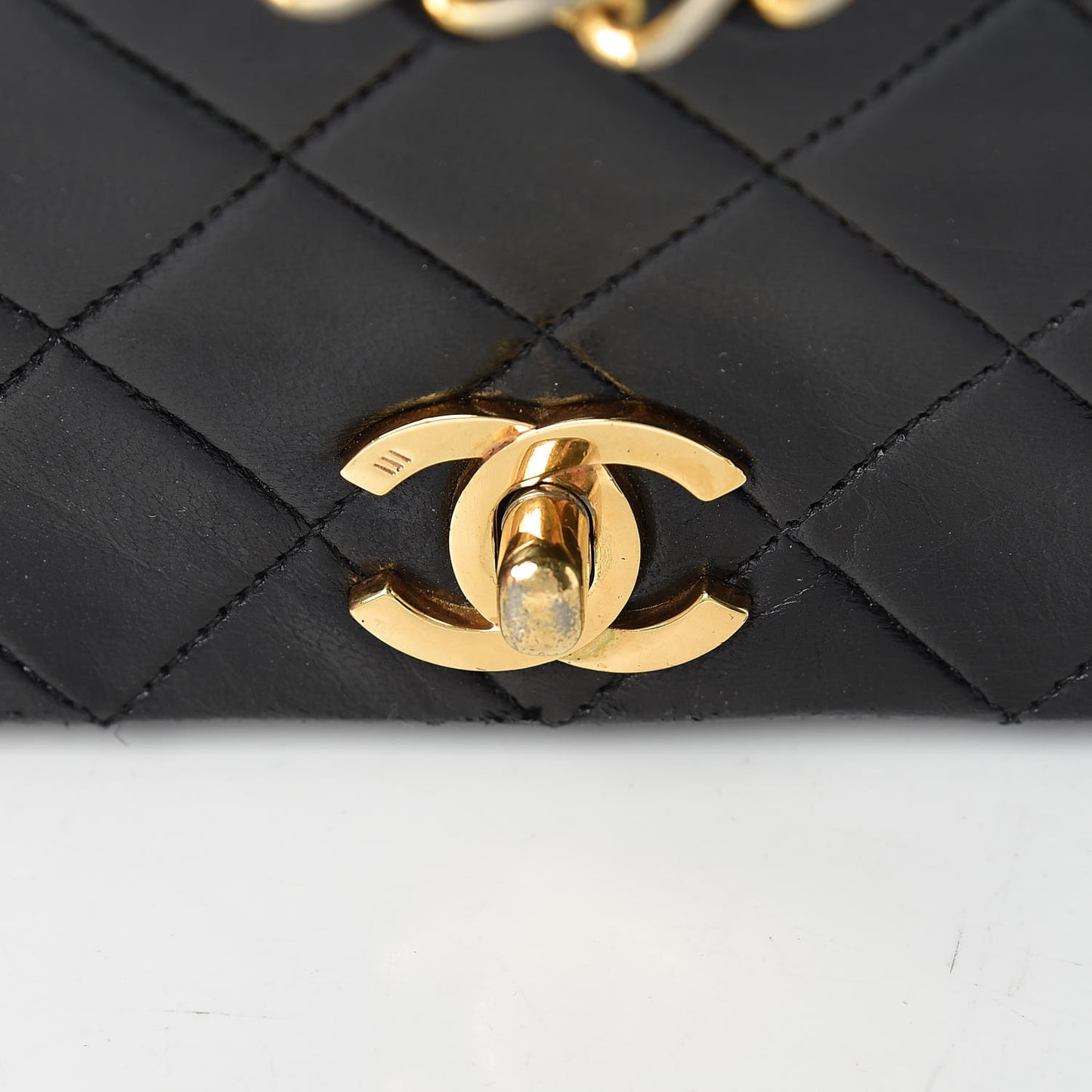 Lambskin Quilted Small Single Flap Black