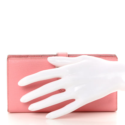 Hermes Chèvre Mysore Bearn Gusset Wallet 5P Pink 2 of 14