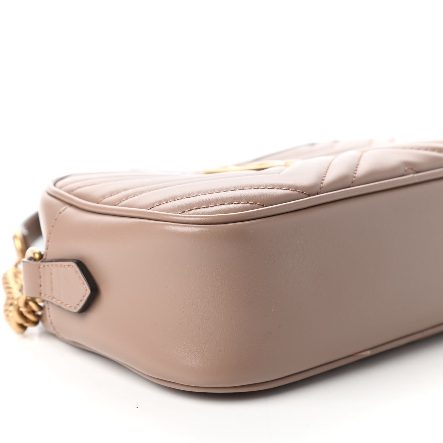Calfskin Matelasse Small GG Marmont Chain Shoulder Bag Porcelain Rose