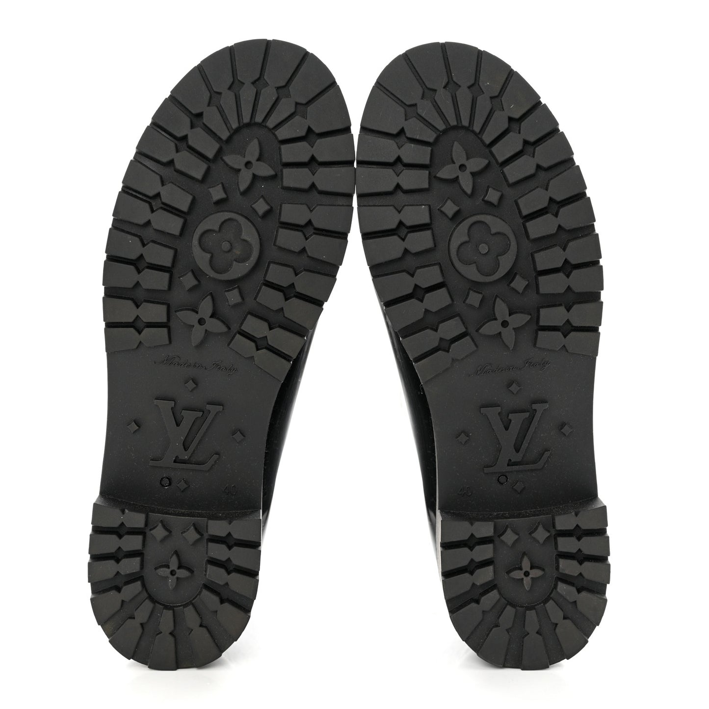 Rubber Embossed Monogram Splash Rain Boots 40 Black