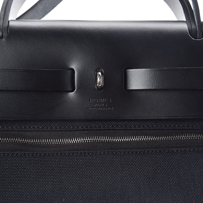 Hermes Military Toile Vache Hunter Herbag Zip PM 31 Black 8 of 10