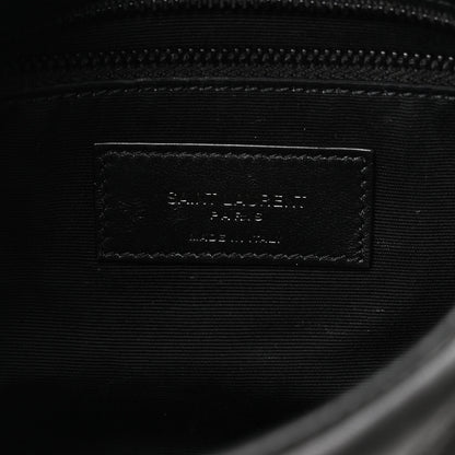 Saint Laurent Lambskin Quilted Toy Loulou Puffer Monogram Monochrome Chain Satchel Black 6 of 11