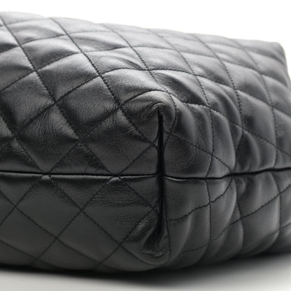 Saint Laurent Lambskin Quilted Maxi Icare Shopping Tote Black 10 of 12