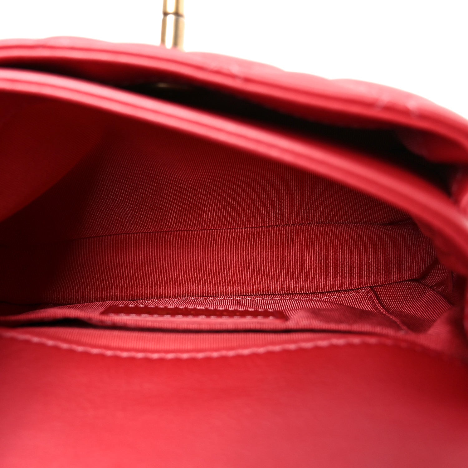 Chanel Calfskin Quilted Top Handle Flap Dark Pink 4 of 9