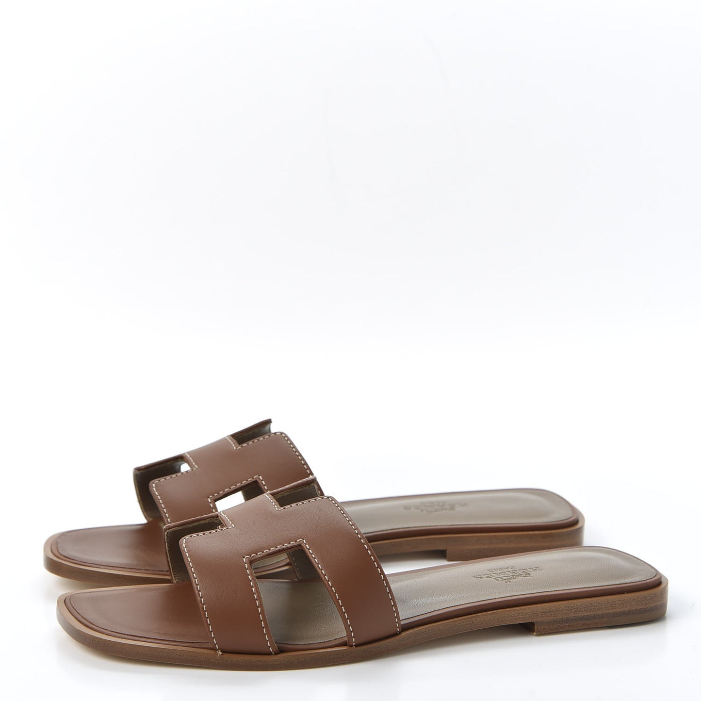 Box Calfskin Oran Sandals 37 Gold