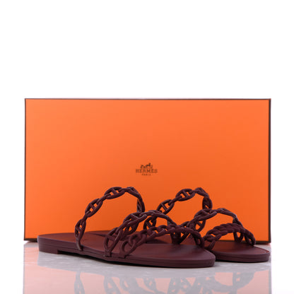 Hermes TPU Rivage Sandals 38 Bordeaux 10 of 10