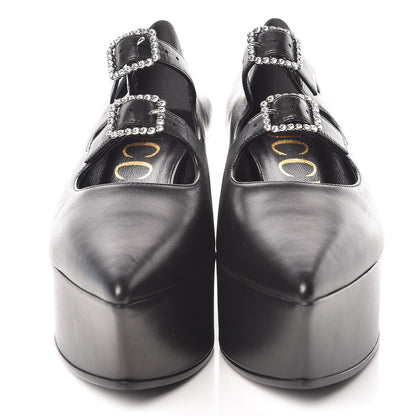 Gucci Nappa Liv Mary Jane Platform Loafers 38 Black 2 of 8