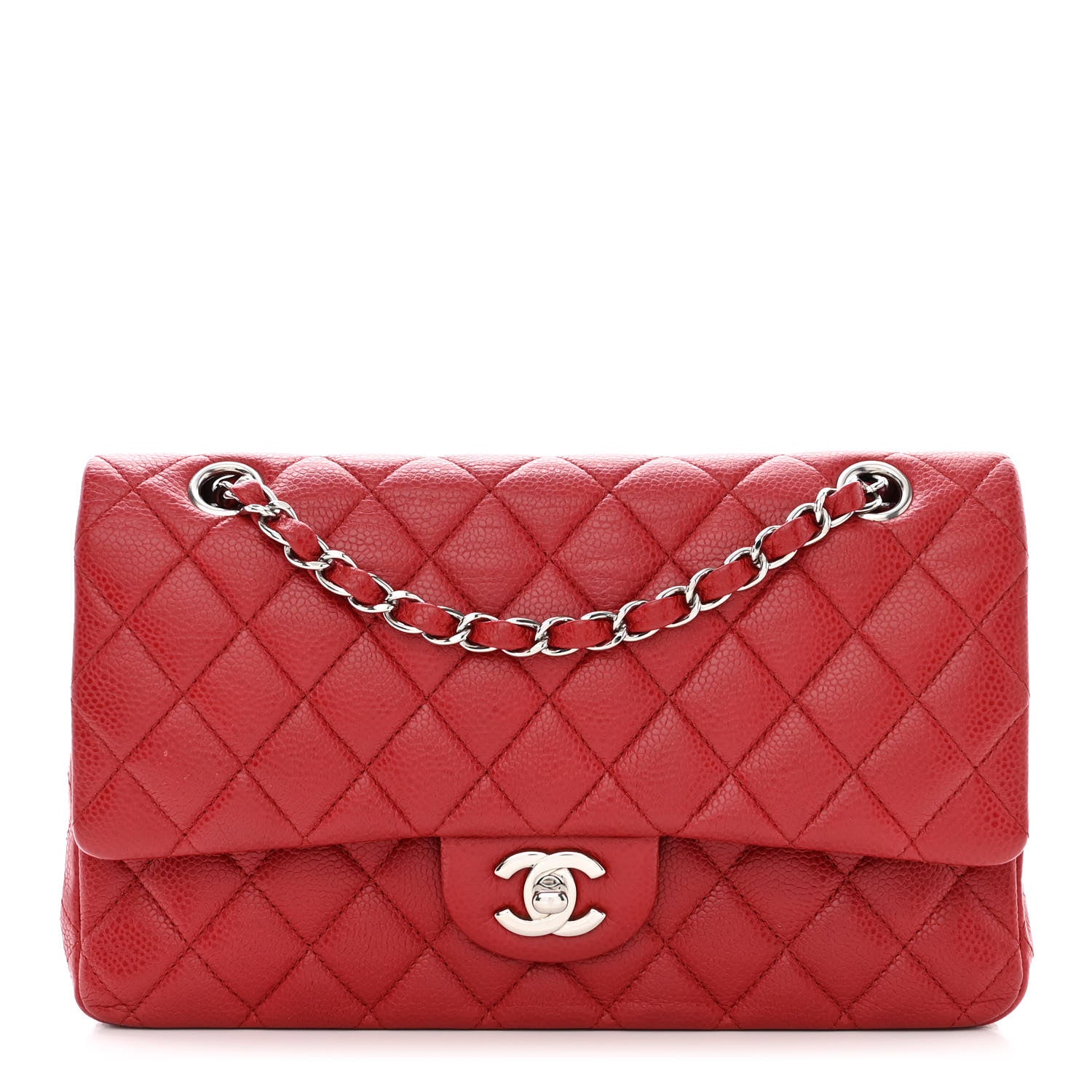 Chanel Caviar Quilted Medium Double Flap Red 1 of 13