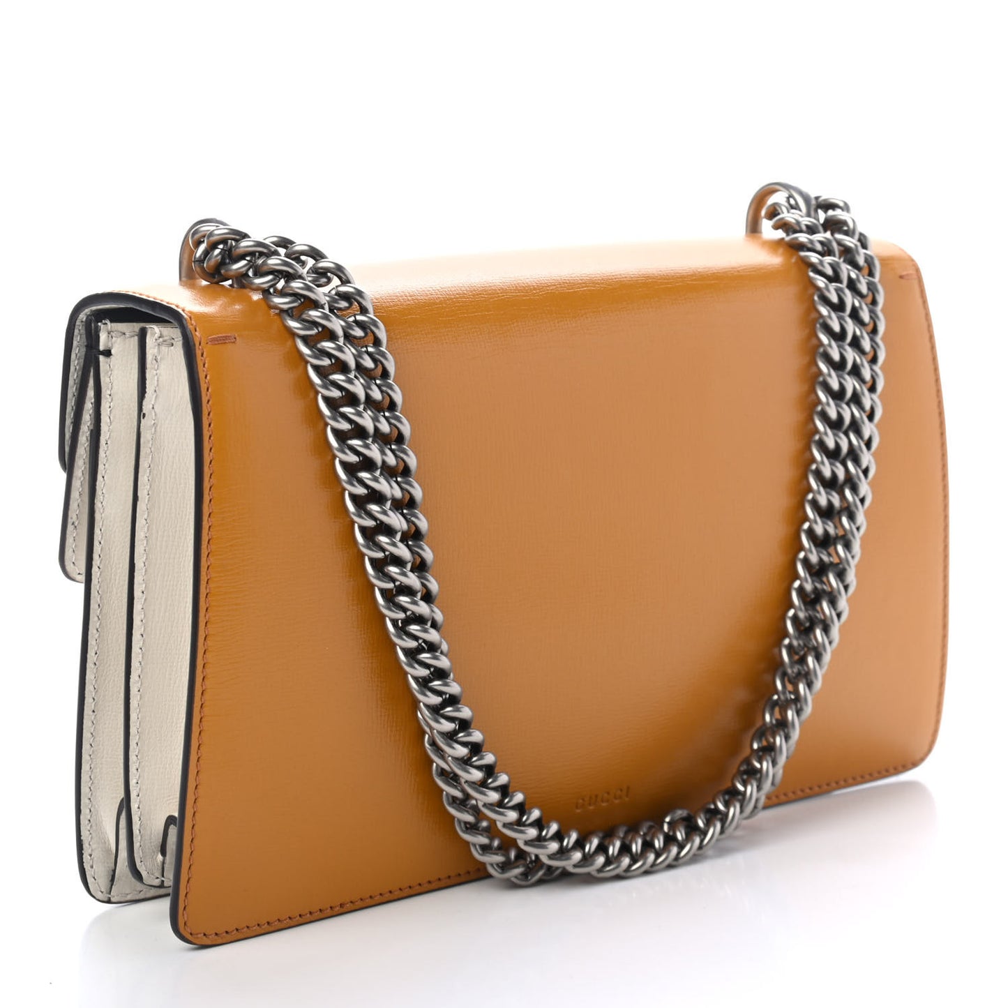 Azalea Calfskin Enamel Tri-Color Small Dionysus Shoulder Bag Mystic White Sun Oil Black Electric Blue