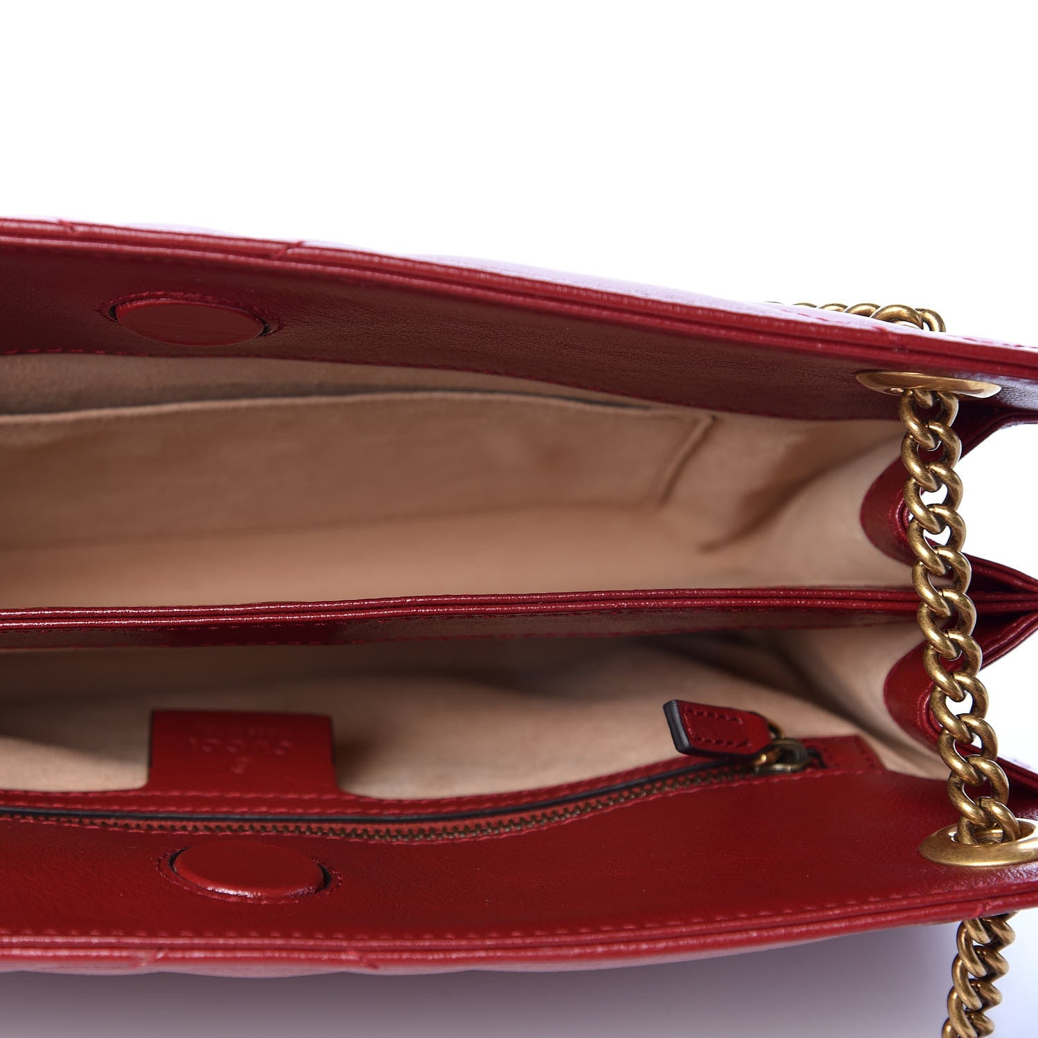 Gucci Azalea Calfskin Matelasse Heart Medium GG Marmont Slim Shoulder Bag Romantic Cerise 4 of 9