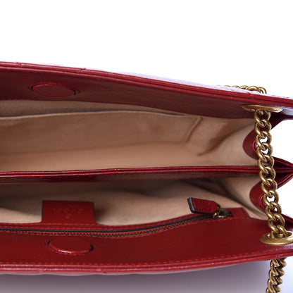 Gucci Azalea Calfskin Matelasse Heart Medium GG Marmont Slim Shoulder Bag Romantic Cerise 4 of 9