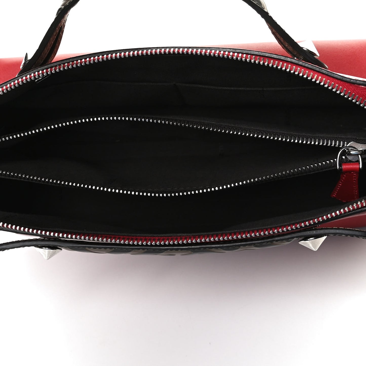 Vitello Dolce Bi-Color FF 1974 Embossed Medium By The Way Boston Bag Fragola Maya Black