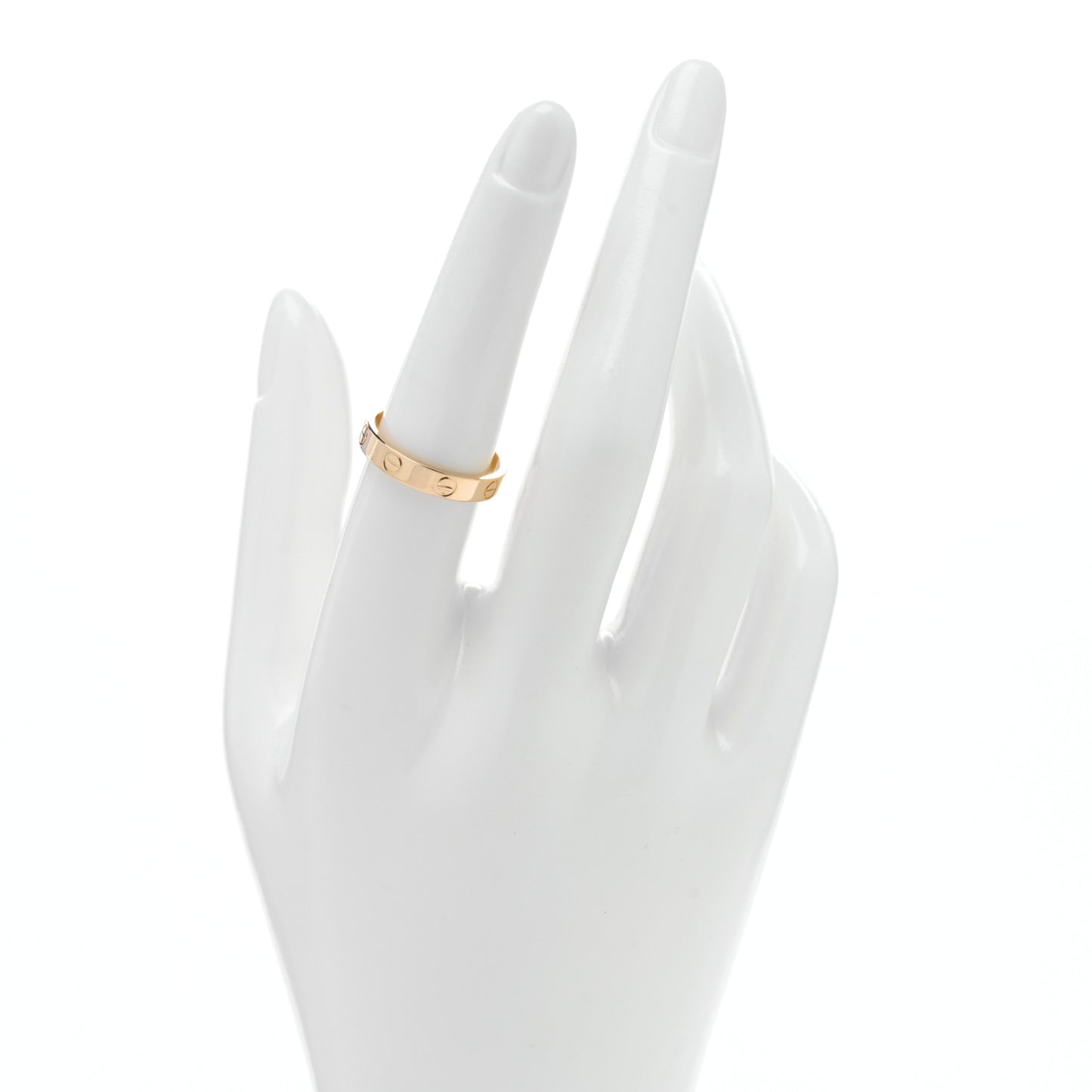 18K Yellow Gold 3.5mm LOVE Wedding Band Ring 55 7.25