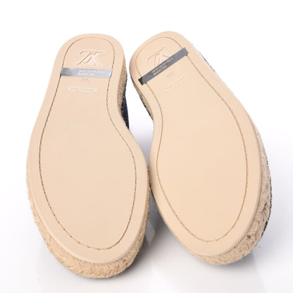 Louis Vuitton Canvas Waterfall Espadrille Flats 38 Marine 6 of 10