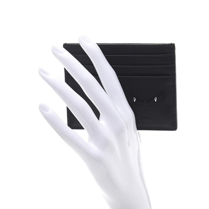 Fendi Vitello Century Mini Bug Eyes Card Holder Black 2 of 10