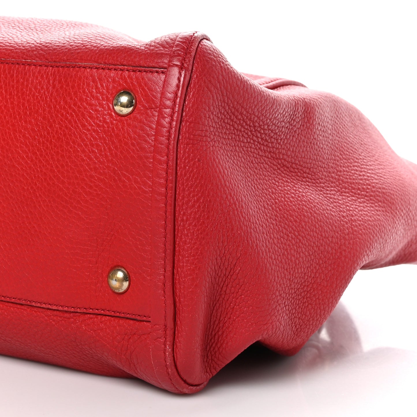 Pebbled Calfskin Medium Soho Shoulder Bag Tabasco Red