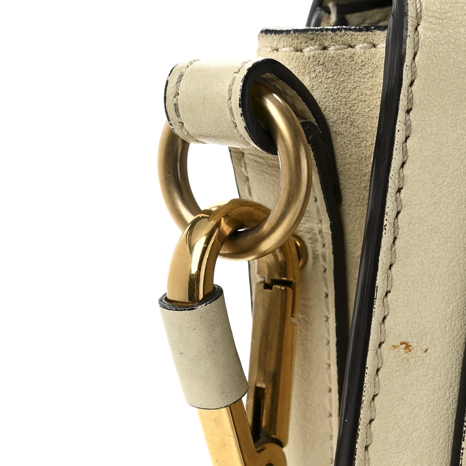 Chloe Calfskin Suede Small Nile Bracelet Bag Off White 26 of 29