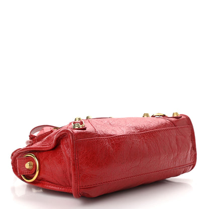 Balenciaga Agneau Giant 12 Gold Hardware Mini City Rouge Lipstick 4 of 12