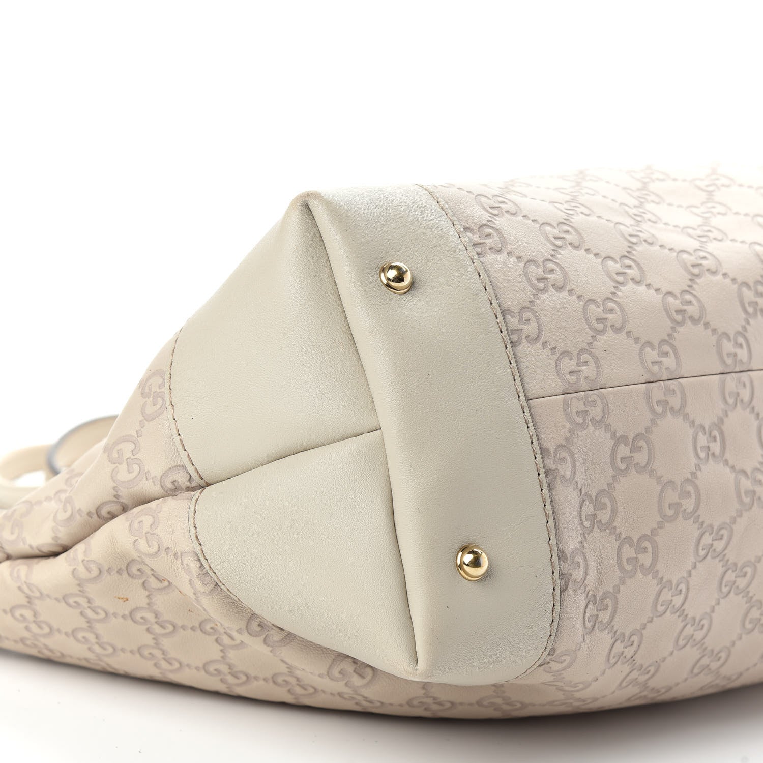 Gucci Guccissima Large Heart Bit Charm Top Handle Tote Off White 8 of 10