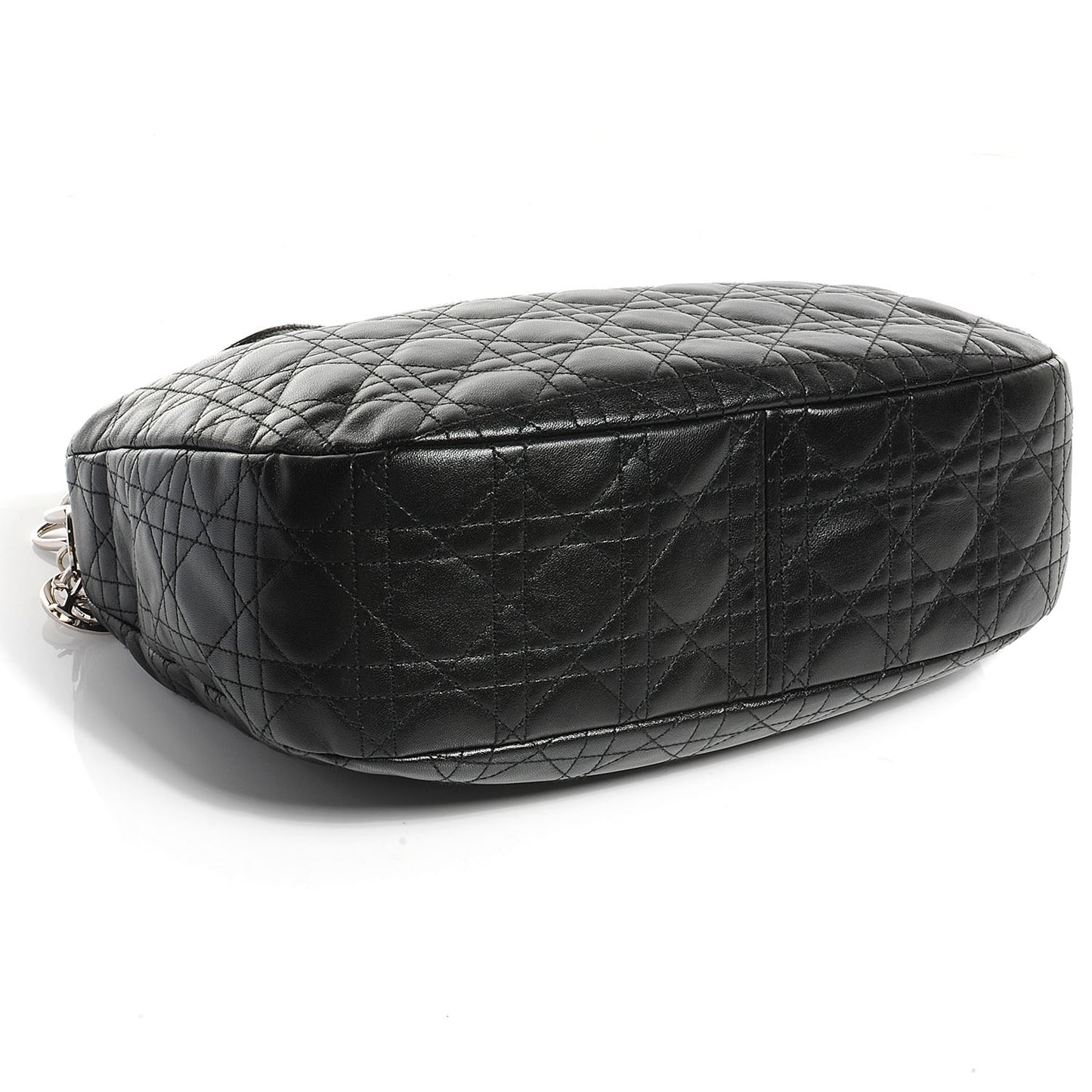 Lambskin Cannage Medium Dior Soft Hobo Black