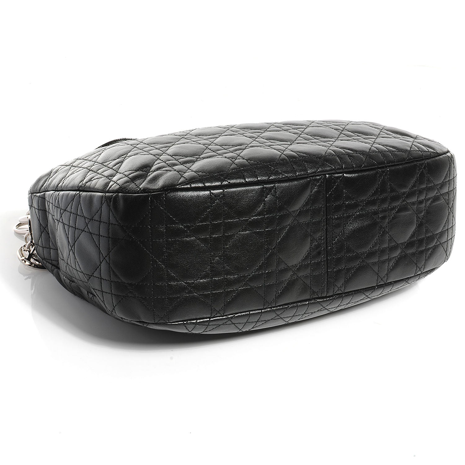 Christian Dior Lambskin Cannage Medium Dior Soft Hobo Black 4 of 8