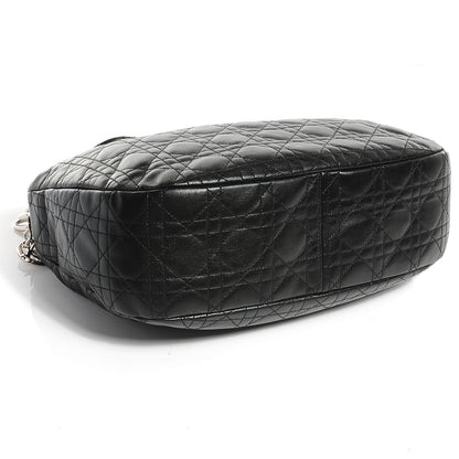 Christian Dior Lambskin Cannage Medium Dior Soft Hobo Black 4 of 8