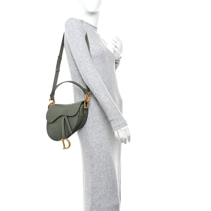 Christian Dior Grained Calfskin Saddle Bag With Strap Sage 2 of 14