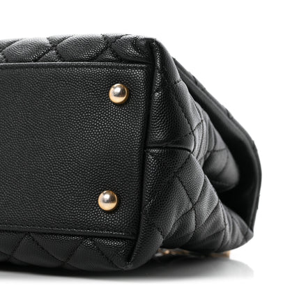 Chanel Caviar Quilted Small Coco Handle Flap Black 10 of 12