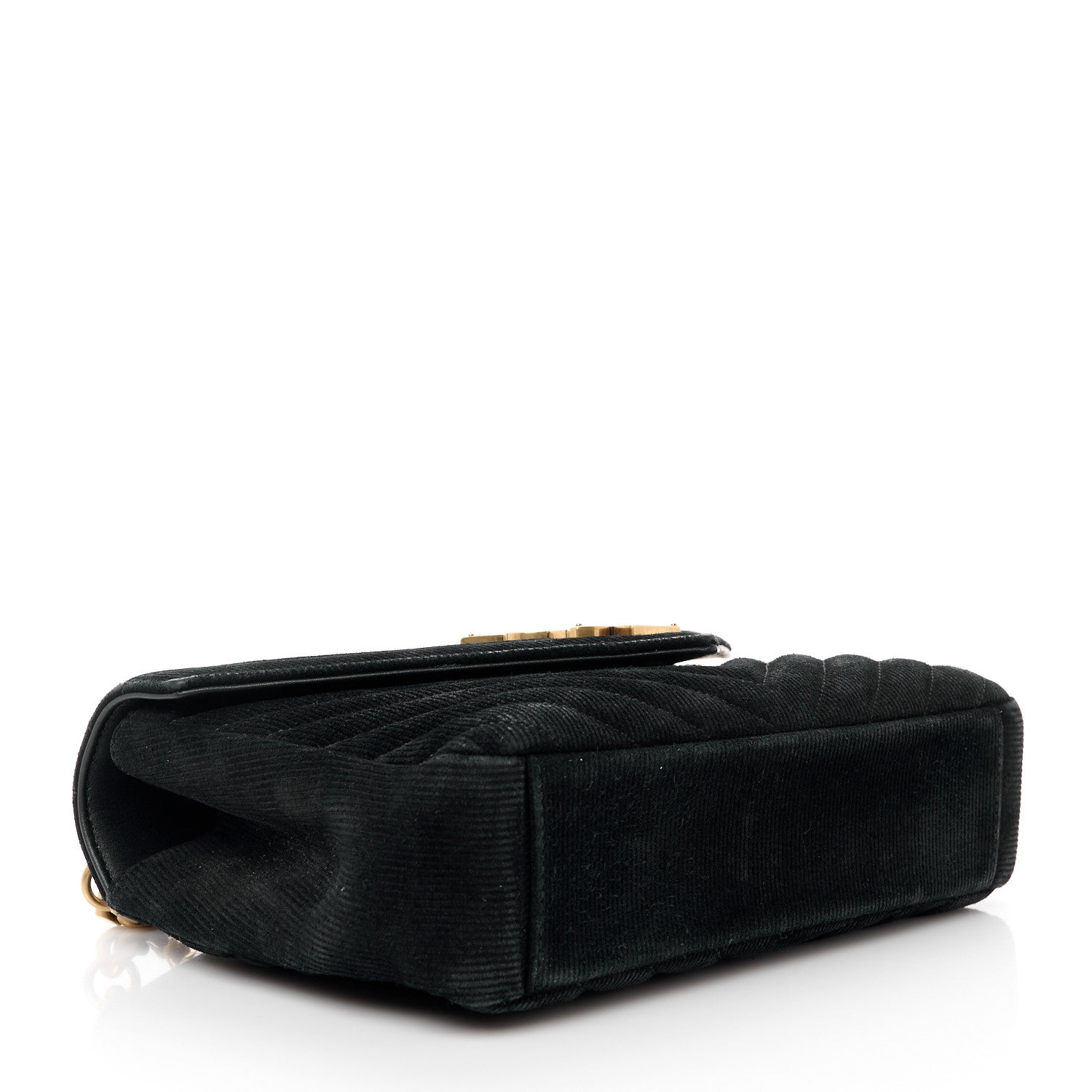 Saint Laurent Suede Matelasse Chevron Monogram Medium College Bag Black 4 of 11