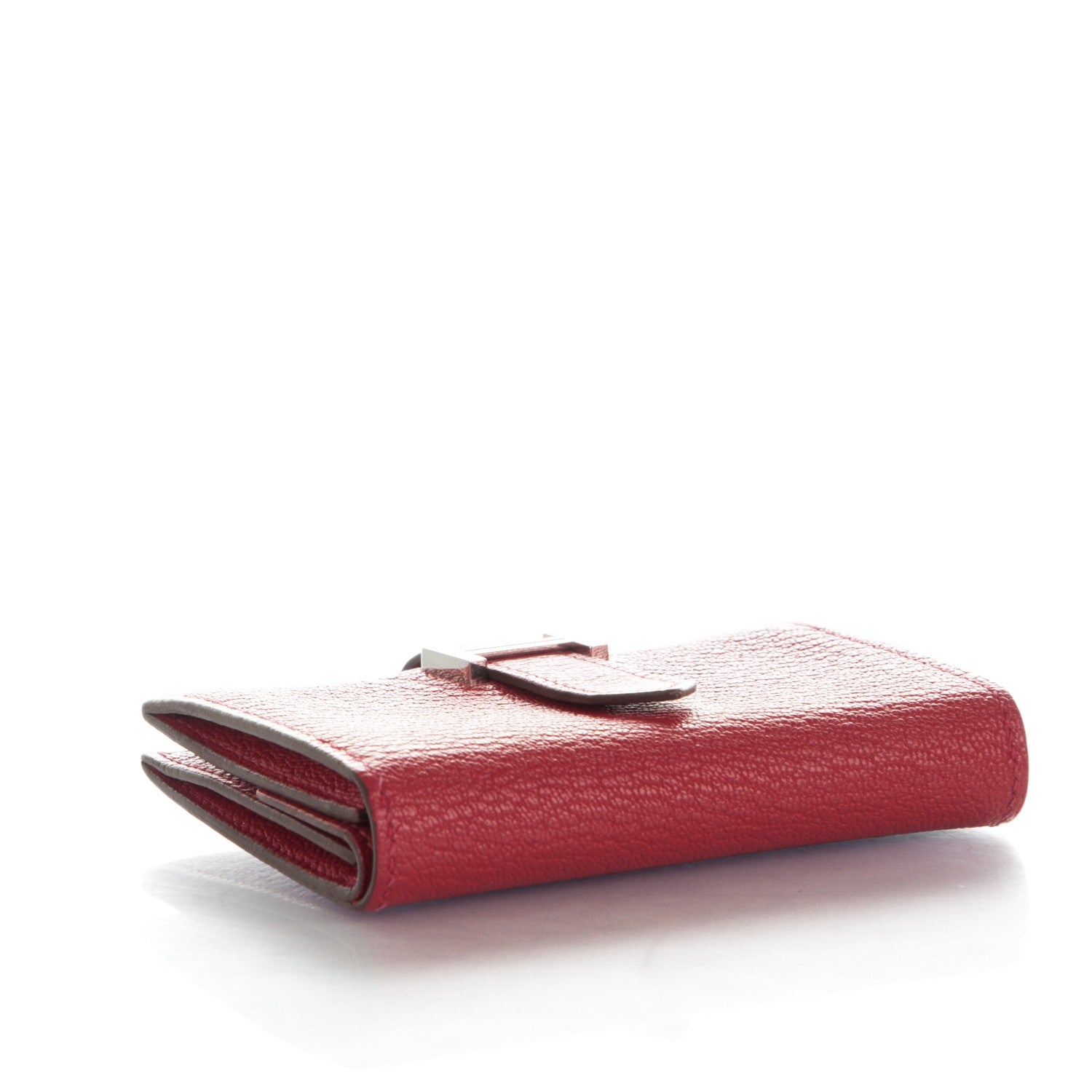 Hermes Chevre Mysore Mini Bearn Wallet Rouge Casaque 4 of 7