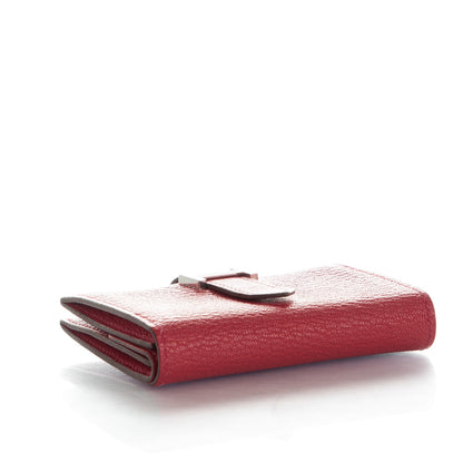 Hermes Chevre Mysore Mini Bearn Wallet Rouge Casaque 4 of 7