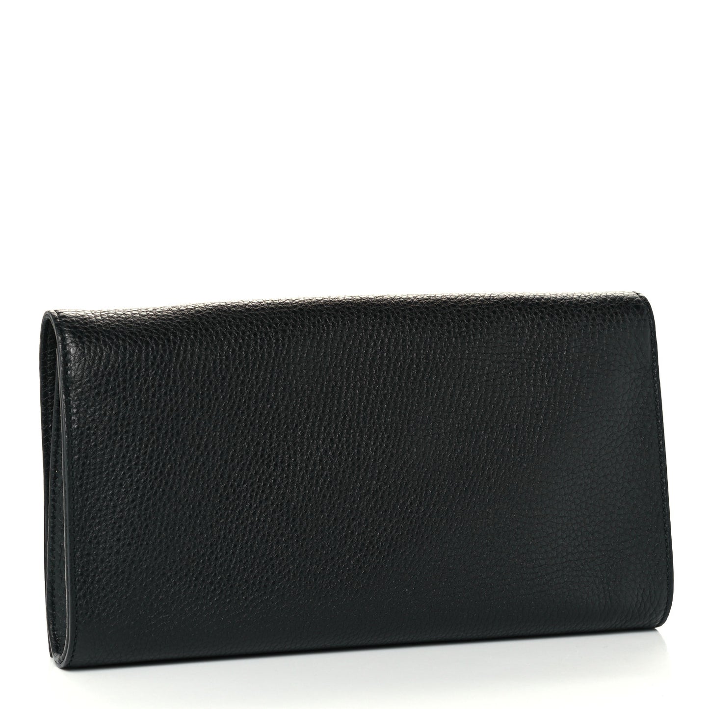 Pebbled Calfskin Medium Soho Clutch Black